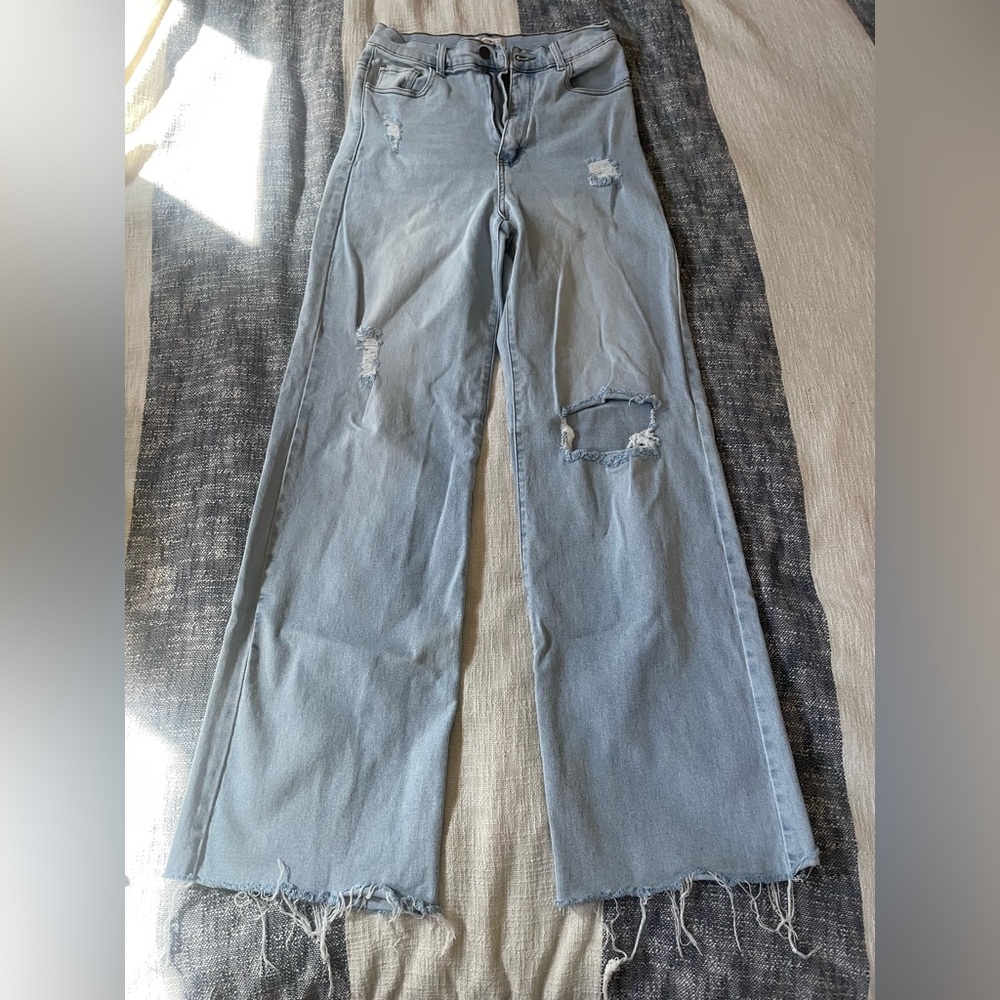 Wide leg flare jeans